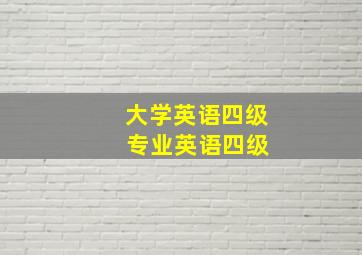 大学英语四级 专业英语四级